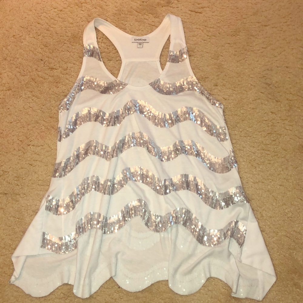 White Bebe tank